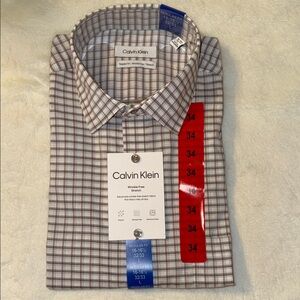 Calvin Klein Men's Checkered Dress Shirt